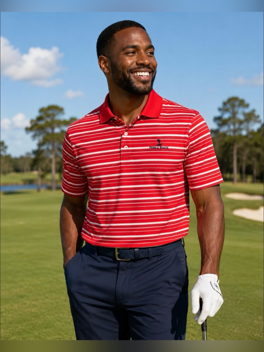 Pebble Beach Dry Luxe Performance Polo Size Large